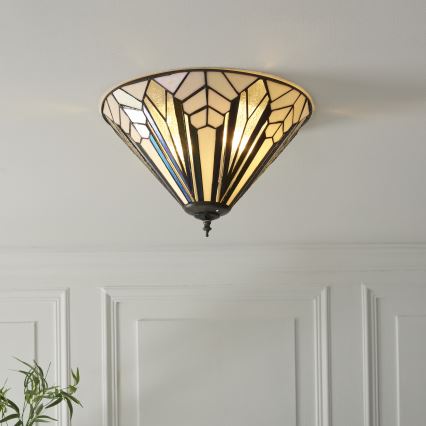 Endon 112191 - Tiffany ASTORIA ceiling light 2xE27/60W/230V Ø 40 cm