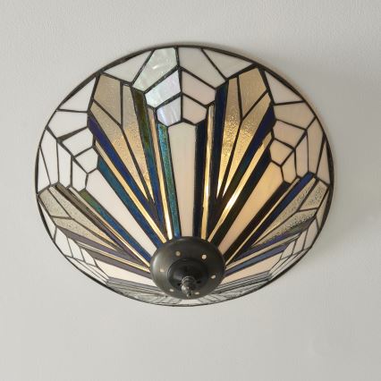 Endon 112191 - Tiffany ASTORIA ceiling light 2xE27/60W/230V Ø 40 cm