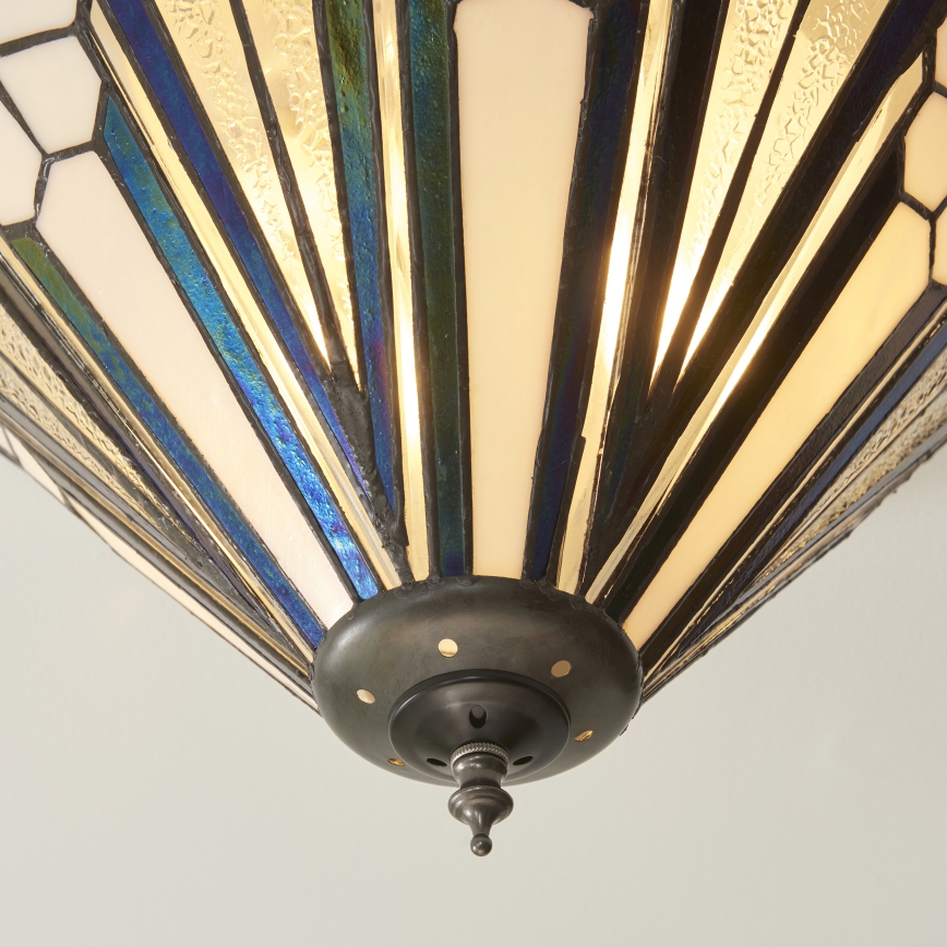 Endon 112191 - Tiffany ASTORIA ceiling light 2xE27/60W/230V Ø 40 cm