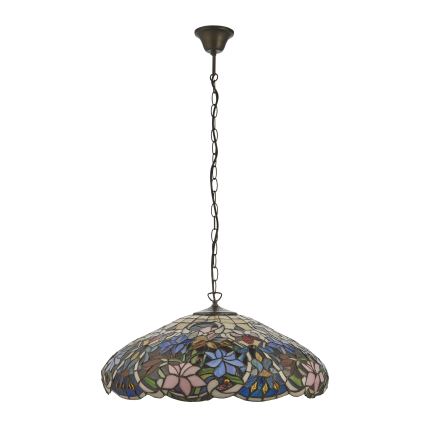 Endon 112193 - Chain-hung Tiffany chandelier SULLIVAN 3xE27/60W/230V Ø 57 cm