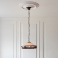 Endon 112196 - Chain-hung Tiffany FARGO chandelier 1xE27/60W/230V, diameter 41,5 cm