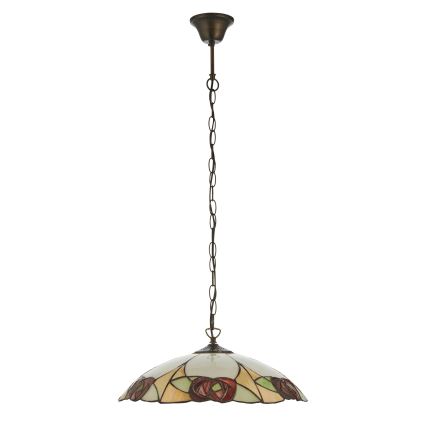 Endon 112197 - Tiffany INGRAM Chain-Hung Chandelier 1xE27/60W/230V Ø 45 cm