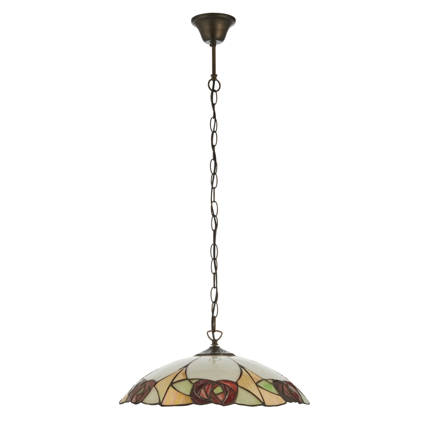 Endon 112197 - Tiffany INGRAM Chain-Hung Chandelier 1xE27/60W/230V Ø 45 cm