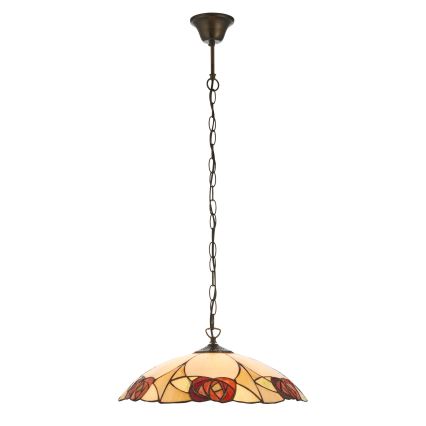 Endon 112197 - Tiffany INGRAM Chain-Hung Chandelier 1xE27/60W/230V Ø 45 cm