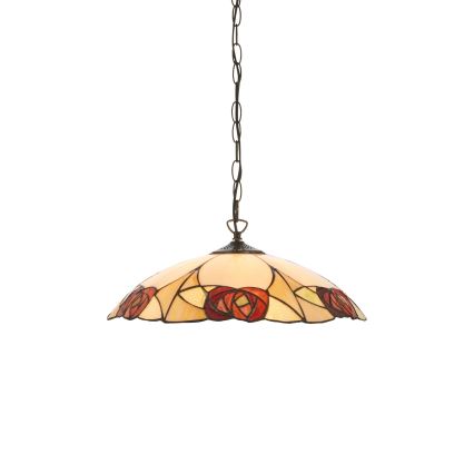 Endon 112197 - Tiffany INGRAM Chain-Hung Chandelier 1xE27/60W/230V Ø 45 cm