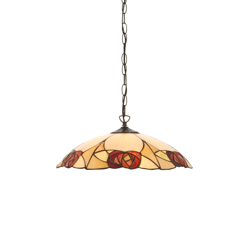 Endon 112197 - Tiffany INGRAM Chain-Hung Chandelier 1xE27/60W/230V Ø 45 cm