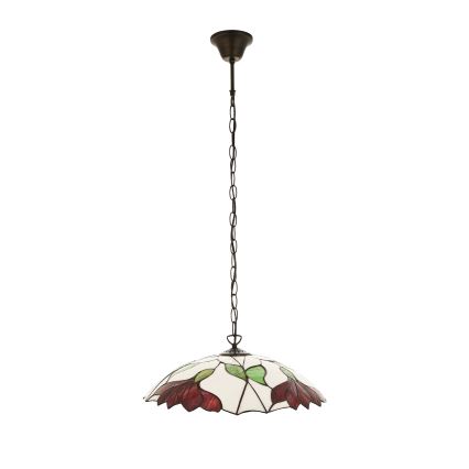 Endon 112246 - Chain-hung Tiffany BOTANICA chandelier 1xE27/60W/230V, diameter 45 cm