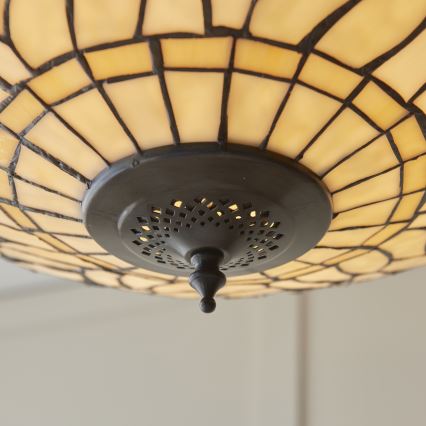 Endon 112251 - Tiffany DRAGONFLY chain-hung chandelier 3xE27/60W/230V, Ø 50 cm