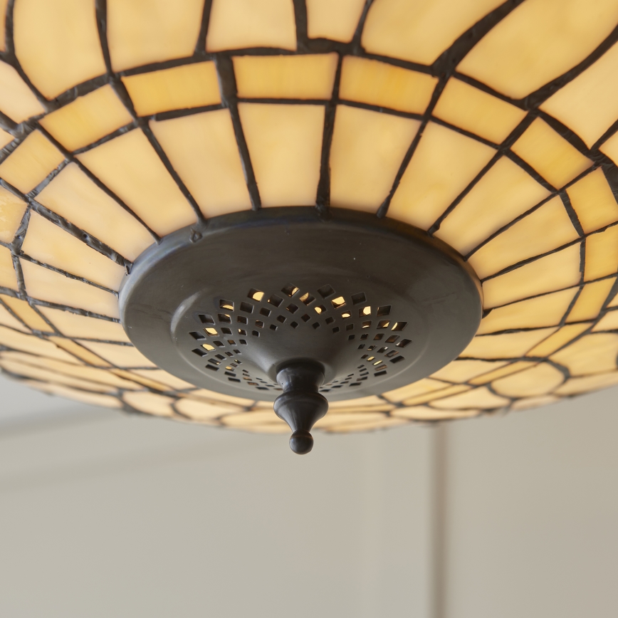 Endon 112251 - Tiffany DRAGONFLY chain-hung chandelier 3xE27/60W/230V, Ø 50 cm