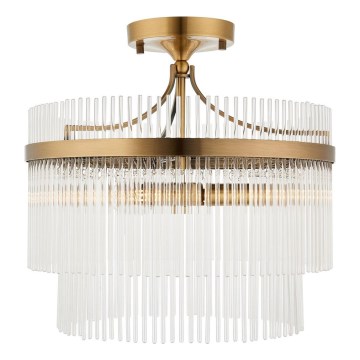 Endon 112575 - Surface-mounted chandelier MARIETTA 3xE14/7W/230V brass/clear