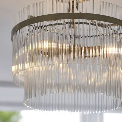 Endon 112575 - Surface-mounted chandelier MARIETTA 3xE14/7W/230V brass/clear