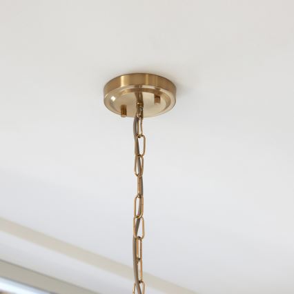 Endon 112859 - HARLOW chain-hung chandelier 1xE27/10W/230V brass