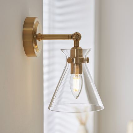 Endon 112861 - HARLOW wall-mounted spotlight 1x E14/7W/230V, gold finish