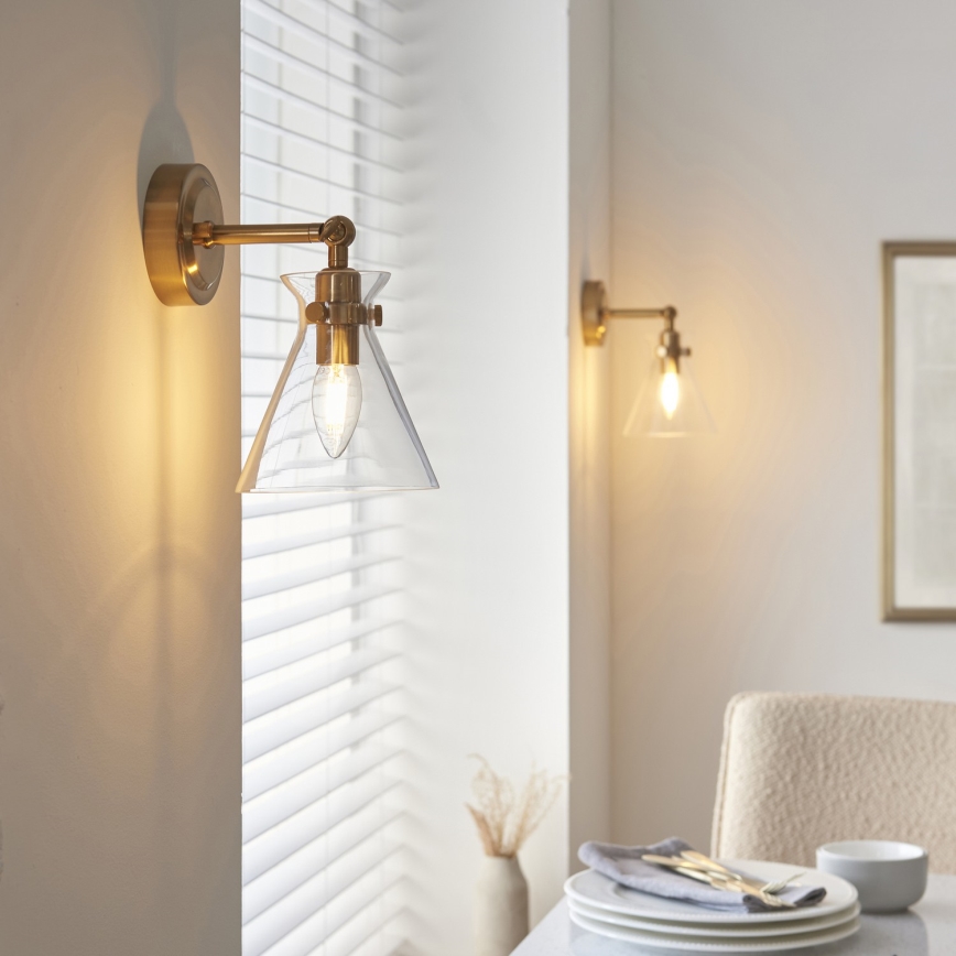 Endon 112861 - HARLOW wall-mounted spotlight 1x E14/7W/230V, gold finish