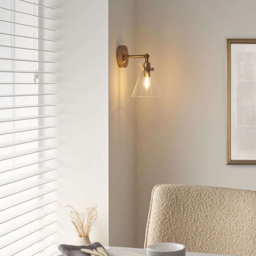 Endon 112861 - HARLOW wall-mounted spotlight 1x E14/7W/230V, gold finish