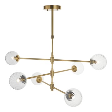 Endon 114039 - Rod-mounted chandelier 6xG9/3.2W/230V gold