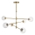 Endon 114039 - Rod-mounted chandelier 6xG9/3.2W/230V gold