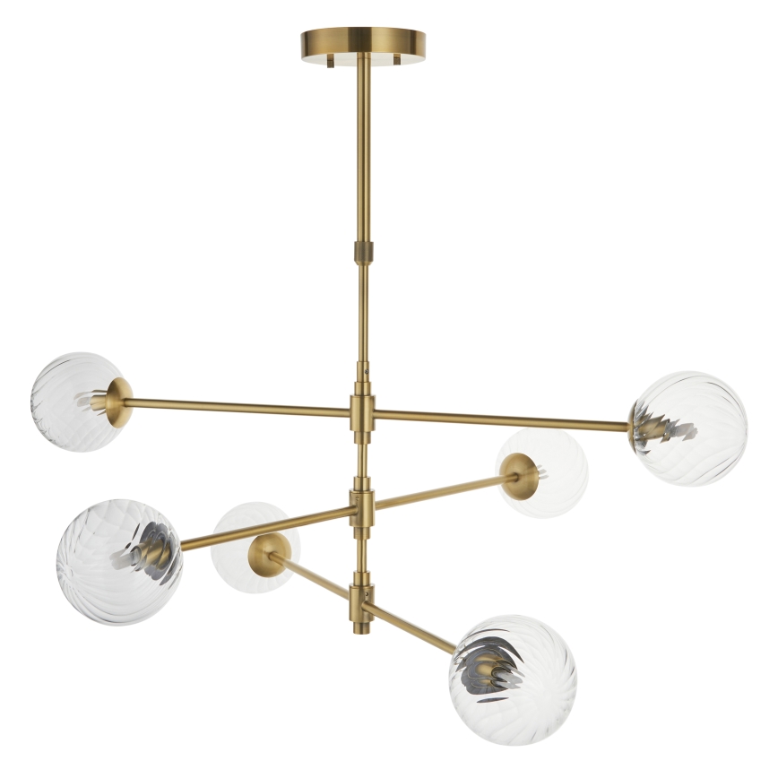 Endon 114039 - Rod-mounted chandelier 6xG9/3.2W/230V gold