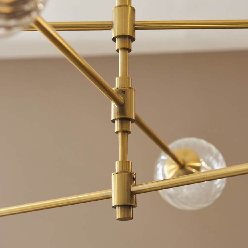 Endon 114039 - Rod-mounted chandelier 6xG9/3.2W/230V gold
