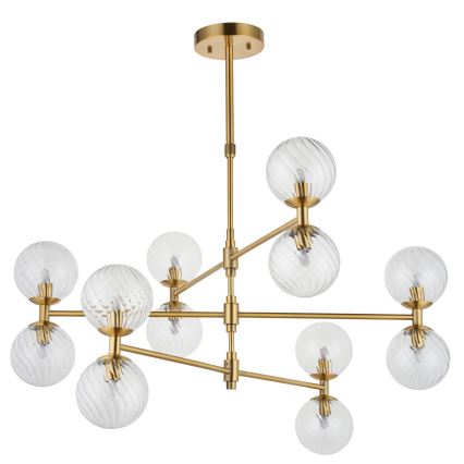 Endon 114041 - 12-light rod pendant 12xG9/3.2W/230V, Gold