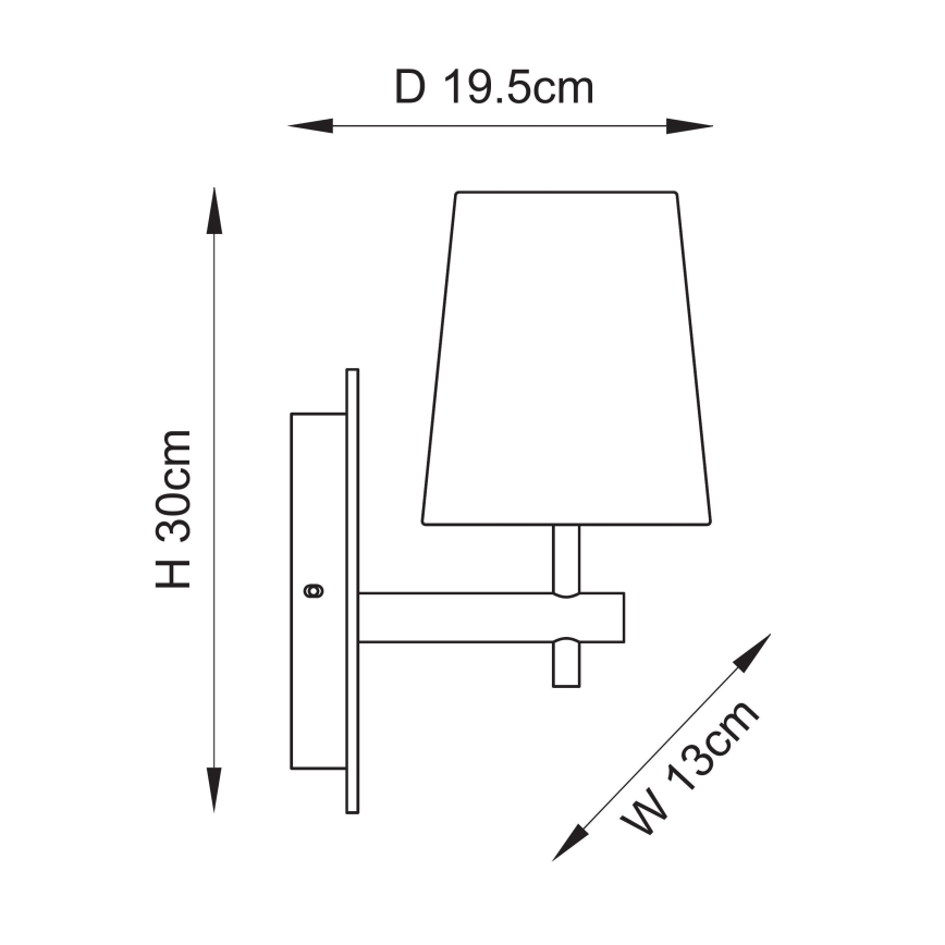 Endon 114200 - Wall lamp 1xE14/7W/230V beige/gold