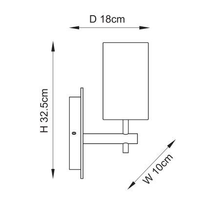 Endon 114201 - Wall lamp 1xE14/7W/230V beige/gold