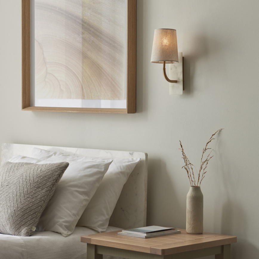Endon 114202 - Wall Light 1xE14/7W/230V Beige/Gold