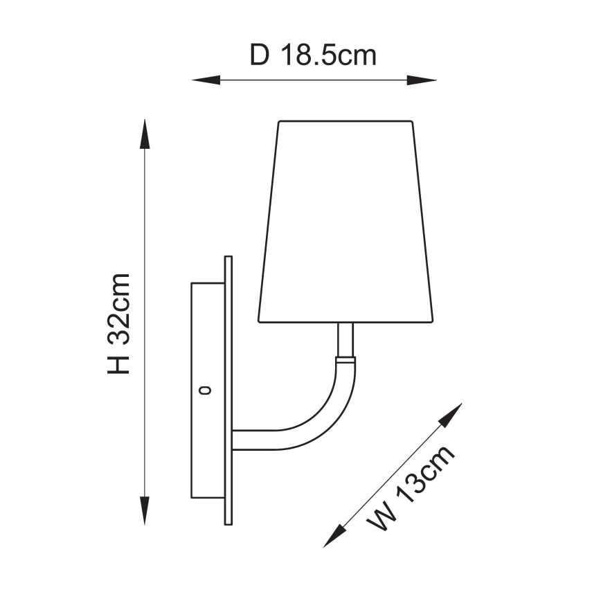 Endon 114202 - Wall Light 1xE14/7W/230V Beige/Gold