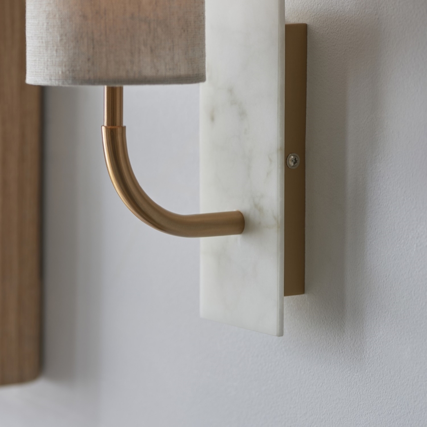 Endon 114203 - Beige/Gold Wall Light 1xE14/7W/230V