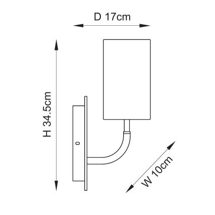 Endon 114203 - Beige/Gold Wall Light 1xE14/7W/230V