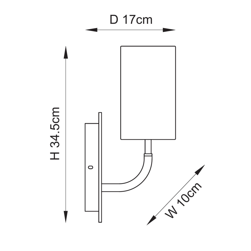 Endon 114203 - Beige/Gold Wall Light 1xE14/7W/230V