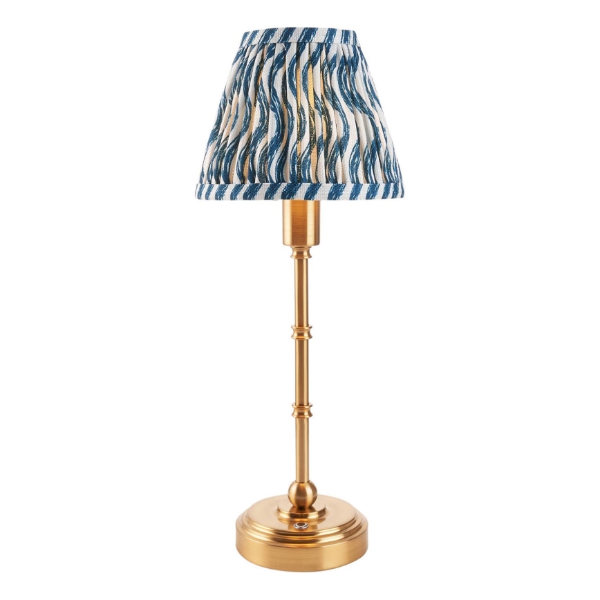 Endon 114796 - LED Dimmable rechargeable table lamp BURLEY LED/1,5W/5V brass/blue