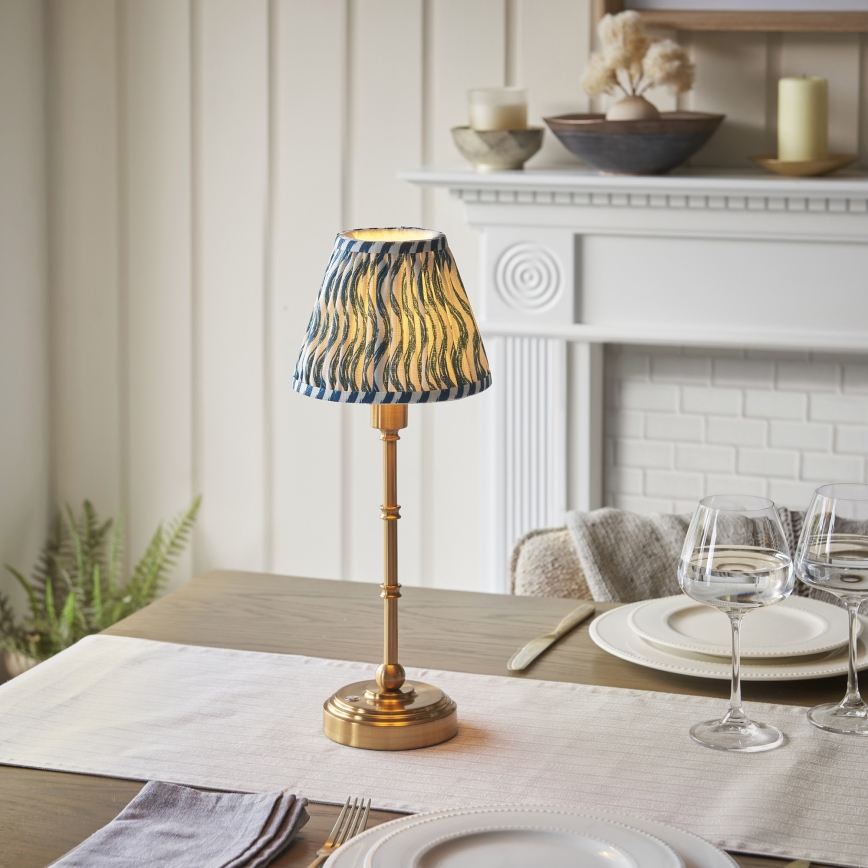 Endon 114796 - LED Dimmable rechargeable table lamp BURLEY LED/1,5W/5V brass/blue