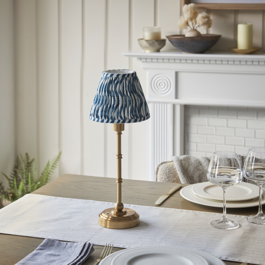 Endon 114796 - LED Dimmable rechargeable table lamp BURLEY LED/1,5W/5V brass/blue