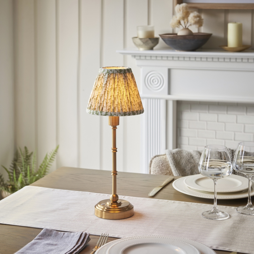 Endon 114800 - LED Dimmable rechargeable table lamp BURLEY LED/1,5W/5V brass/green