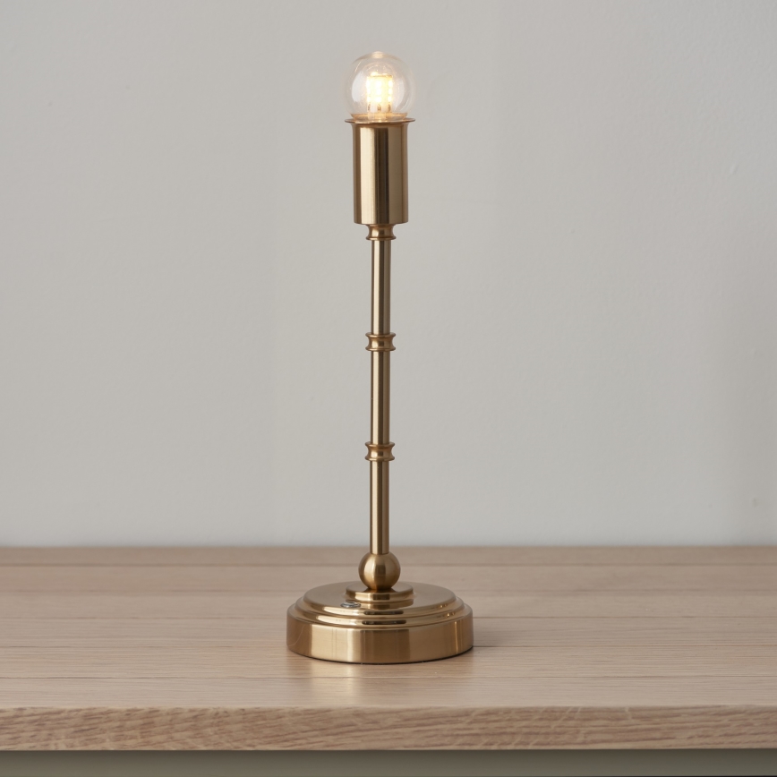 Endon 114800 - LED Dimmable rechargeable table lamp BURLEY LED/1,5W/5V brass/green