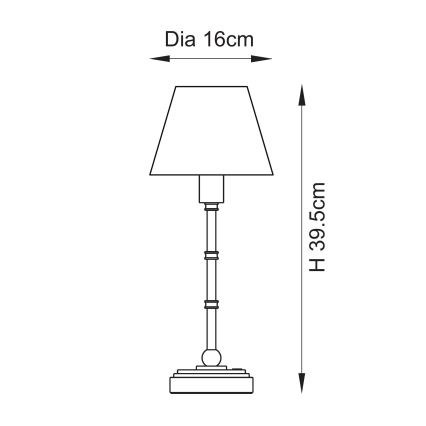 Endon 114800 - LED Dimmable rechargeable table lamp BURLEY LED/1,5W/5V brass/green
