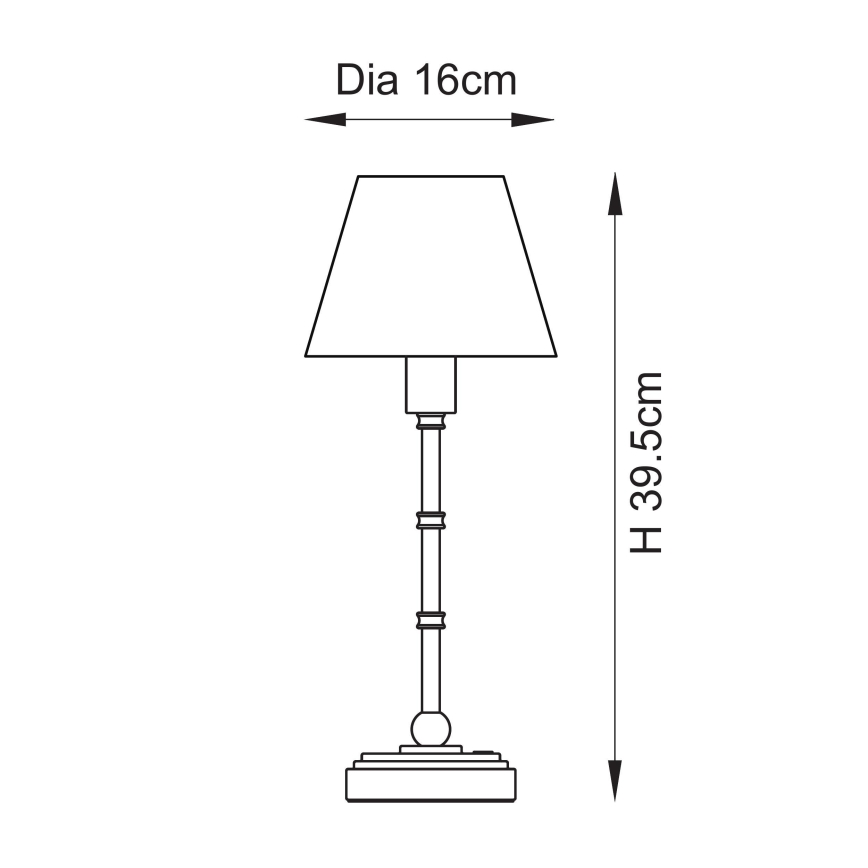 Endon 114800 - LED Dimmable rechargeable table lamp BURLEY LED/1,5W/5V brass/green