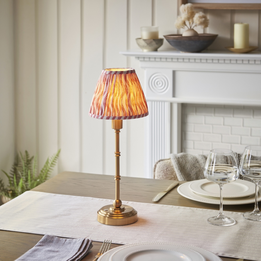 Endon 114804 - LED Dimmable rechargeable table lamp BURLEY LED/1,5W/5V brass/pink