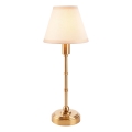 Endon 114811 - BURLEY Dimmable Rechargeable LED Desk Lamp 1.5W/5V, 3600 mAh, Brass/White