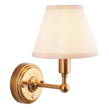 Endon 114830 - LED Dimmable rechargeable wall lamp BURLEY LED/1,5W/5V brass/creamy