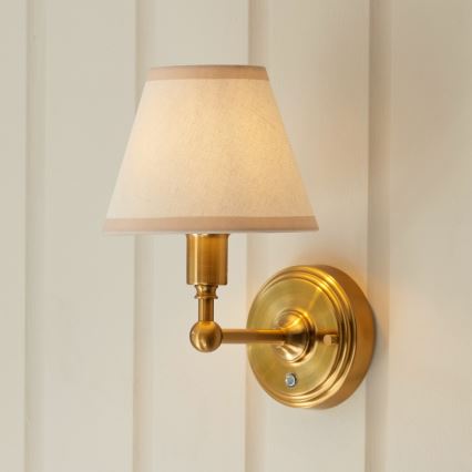 Endon 114830 - LED Dimmable rechargeable wall lamp BURLEY LED/1,5W/5V brass/creamy