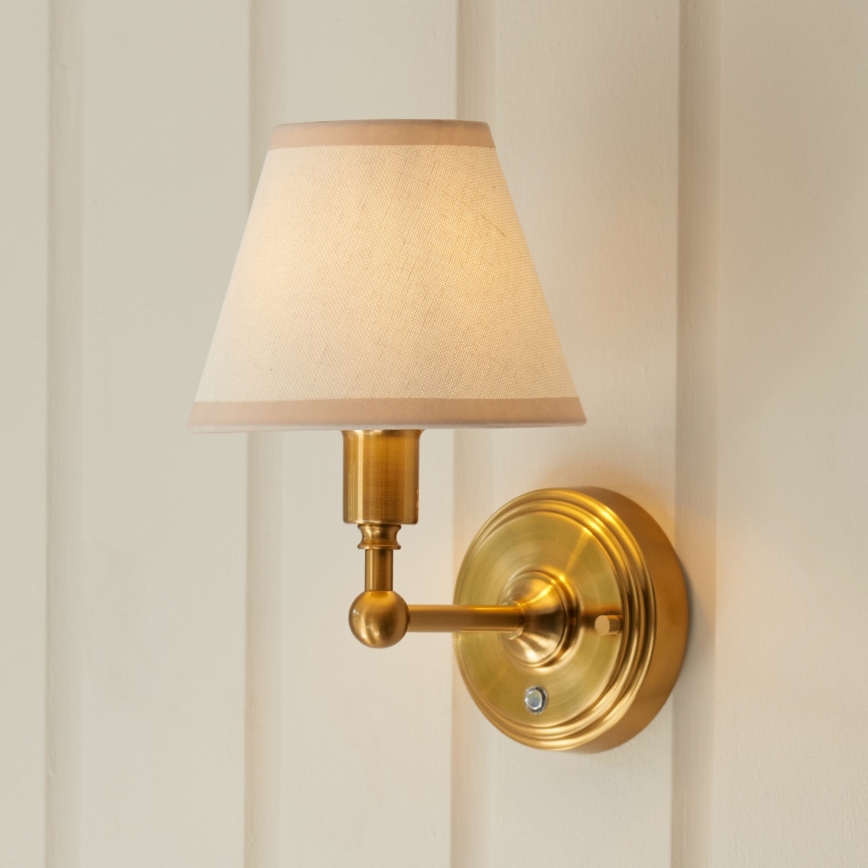 Endon 114830 - LED Dimmable rechargeable wall lamp BURLEY LED/1,5W/5V brass/creamy