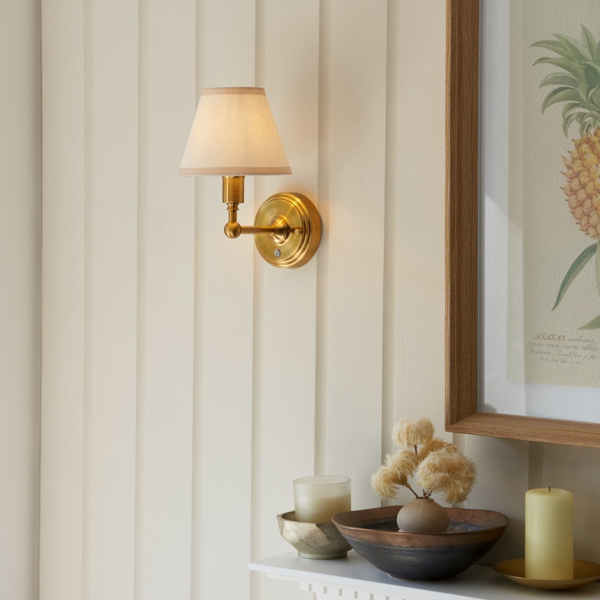Endon 114830 - LED Dimmable rechargeable wall lamp BURLEY LED/1,5W/5V brass/creamy