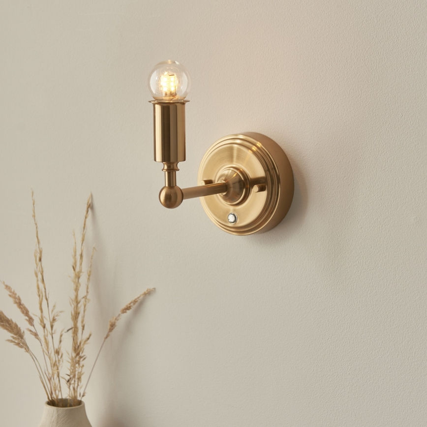 Endon 114830 - LED Dimmable rechargeable wall lamp BURLEY LED/1,5W/5V brass/creamy