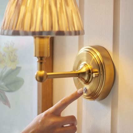 Endon 114831 - LED Dimmable rechargeable wall lamp BURLEY LED/1,5W/5V brass/beige