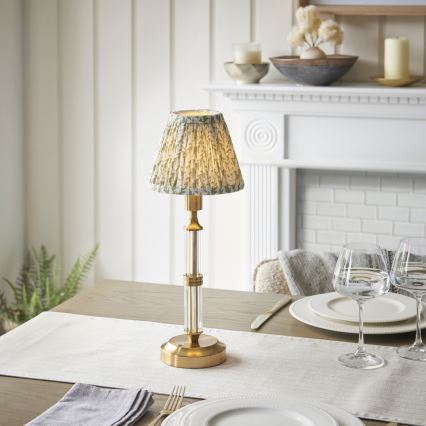 Endon 114838 - LED Dimmable rechargeable table lamp MORTON LED/1,5W/5V 3600 mAh brass/green