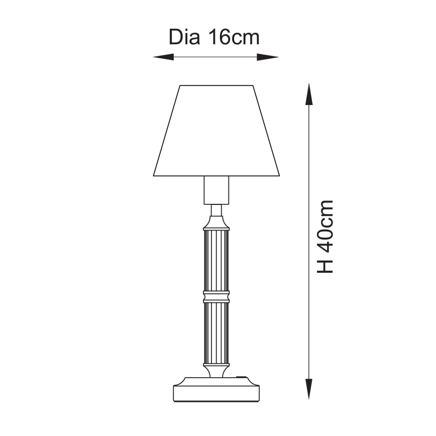 Endon 114838 - LED Dimmable rechargeable table lamp MORTON LED/1,5W/5V 3600 mAh brass/green