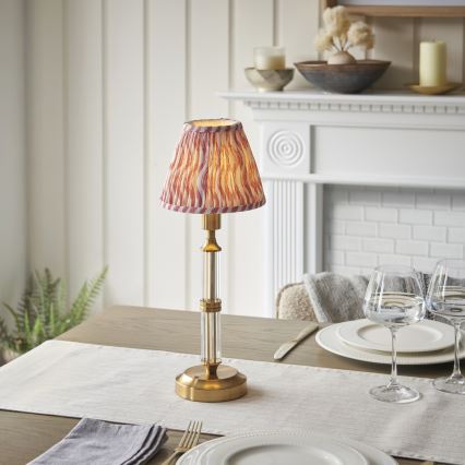 Endon 114842 - LED Dimmable rechargeable table lamp MORTON LED/1,5W/5V 3600 mAh brass/pink