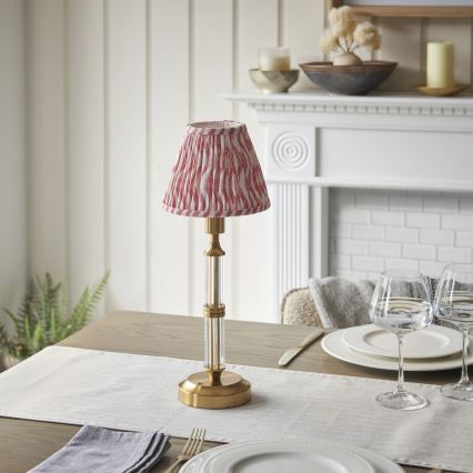Endon 114842 - LED Dimmable rechargeable table lamp MORTON LED/1,5W/5V 3600 mAh brass/pink